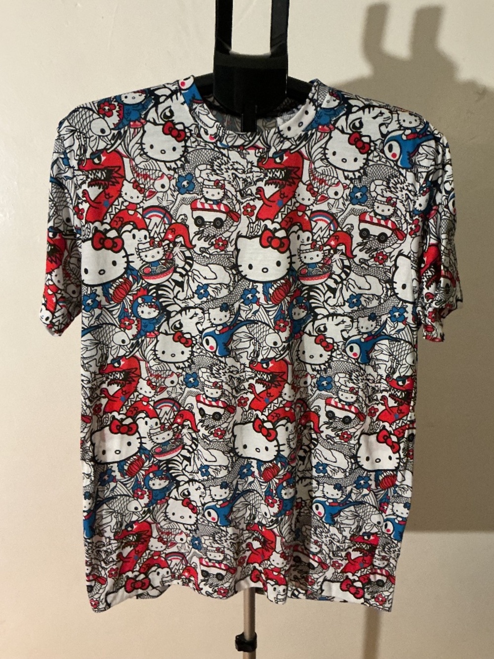 Women’s X-Large All Over Print Sanrio And TokiDoki 100% Cotton T-shirt